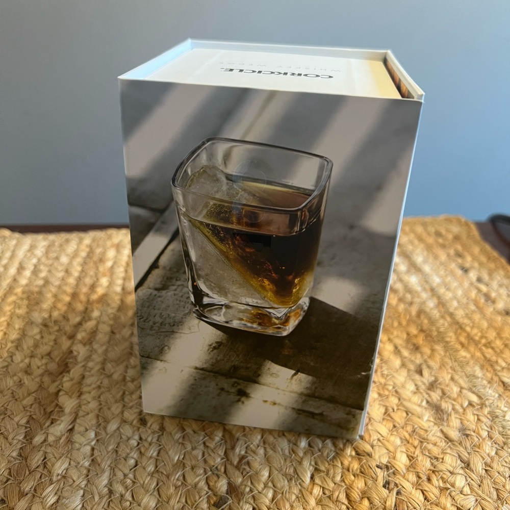 Corkcicle Whiskey Wedge Glass with Silicone Form